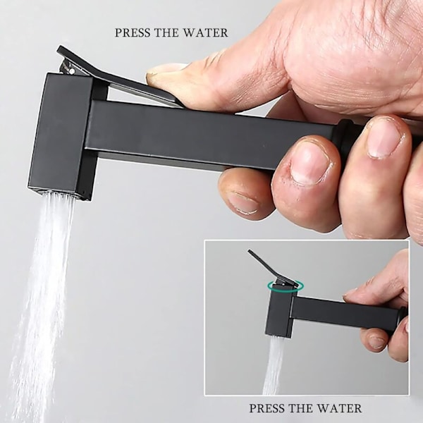 Bidet-suihku, musta messinkinen WC-suihkusarja seinään kiinnitettävä käsisuihku Bidet-suihku WC-suihku henkilökohtaiseen hygieniaan KLB