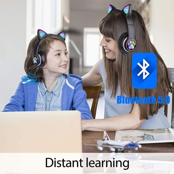 Bluetooth-headset, katteøre-headset, sort