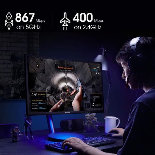 1300Mbps USB 3.0 WiFi-tikku PC:lle, USB Wi-Fi-sovitin AC Mini -verkkoadapteri