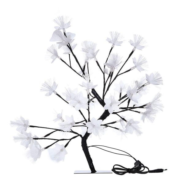 48LED Fiberoptisk Blomstertræ Blomstring Bonsai Lys Gren KLB