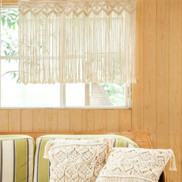 Gardinkappa Väggbonad Boho Dekoration Vävd Gobeläng Väggdekoration Utomhus
