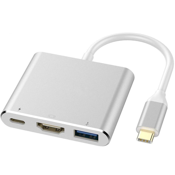 Type C USB 3.1 til USB-C HDMI 4K USB 3.0 HUB-kabel Digital AV Multiport Adapter
