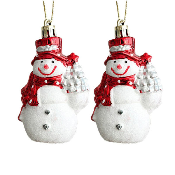 Plastjulkulor, snögubbe/2 KLB