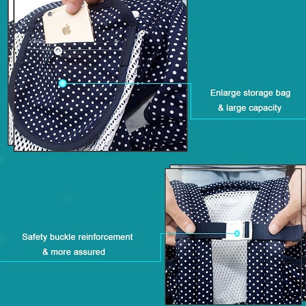 Babysele med justerbart höftstöd, täckt babysele, Wavelet Dot Fabric Style KLB