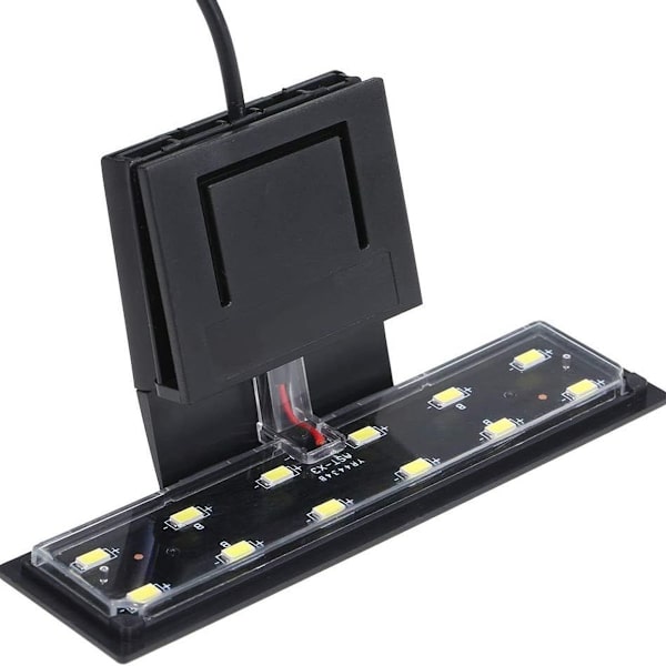 AC220V 5W 12 LED Akvarielys Fisk Glaslampe Hvidt Lys Bærbar KLB