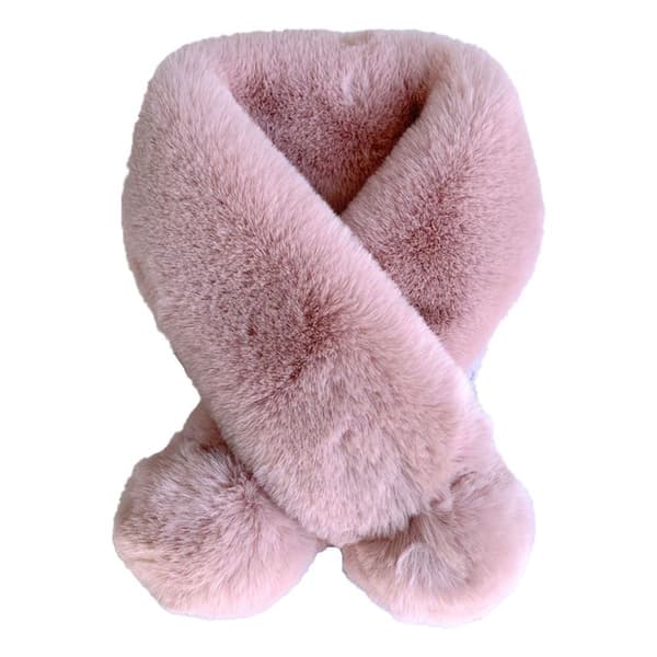 Fleece Gutte Jente Skjerf Varm Vinter Høst Barn Hals Skjerf Rosa