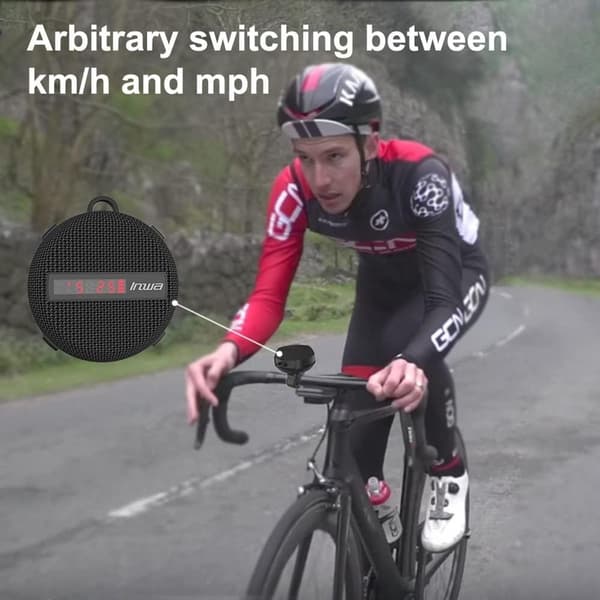 Cykel Bluetooth-højttaler, cykelhastighed, batteriniveau og