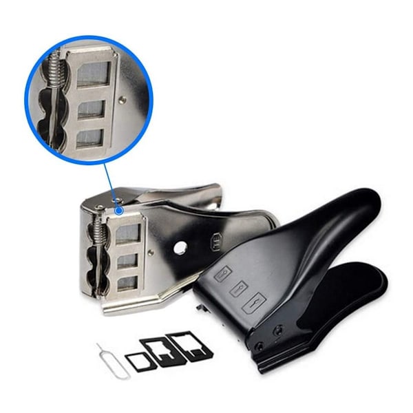 Universal 3 i 1 punch/Standard SIM/Micro SIM/Nano SIM-kortkutter til alle