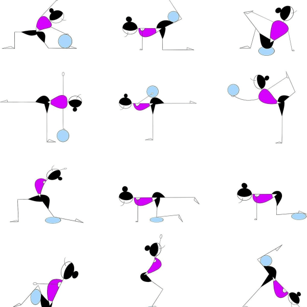 Pehmeä Pilatespallo, 23-25 ​​cm pieni fitness puhallettavalla oljilla KLB