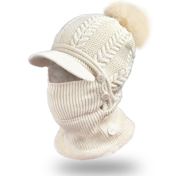 Bib one-piece lämpimästi topattu neulottu métze 1 kpl.