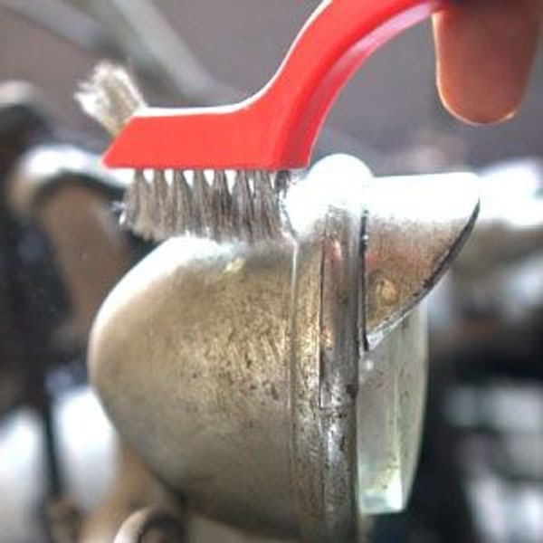 Børste sett med 3 deler nylon/messing/rustfritt stål bust