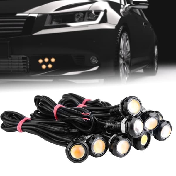 10 stk. alsidige gule rav 9W LED Eagle Eye vandtætte KLB