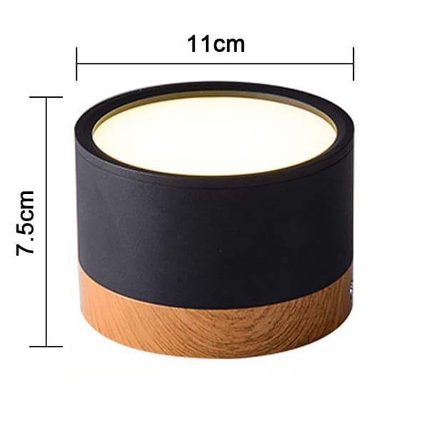 KLB loftslampe i aluminium, sort
