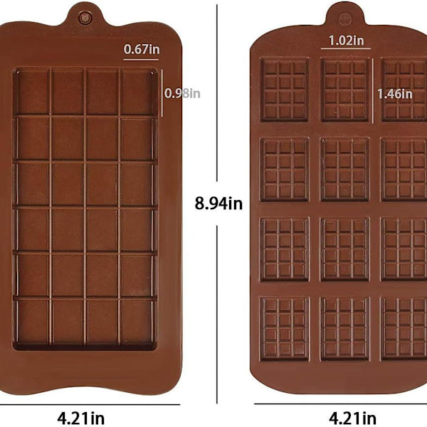 Pakke med non-stick silikone chokoladeforme