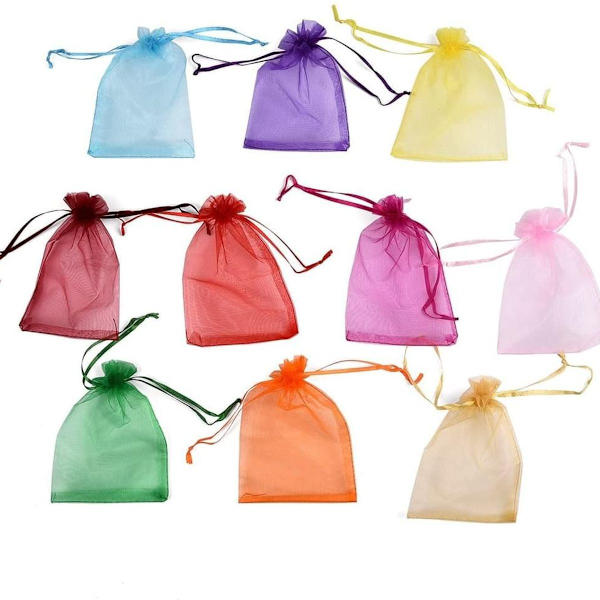 20 x 30 cm organza påsar, 50 st organza påsar, smyckespåsar