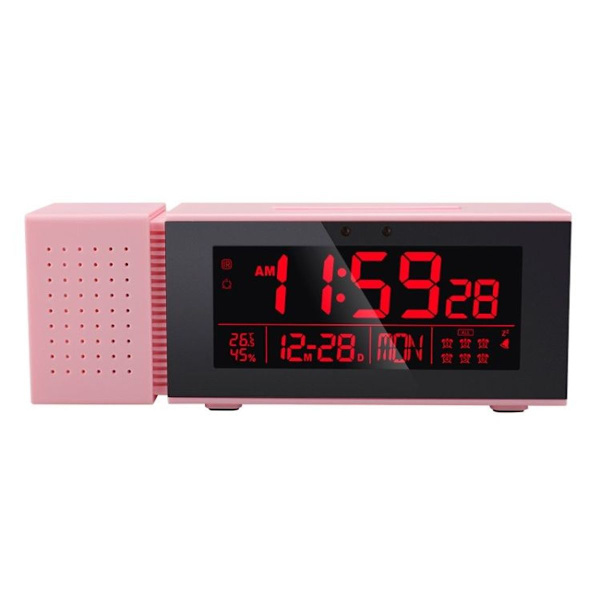 TS-P30 Multifunktionell nattlampa digital väckarklocka med radio, temperatur och luftfuktighet