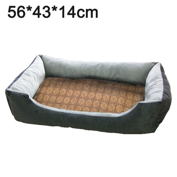 Ergonomisk hundebænk - 56 * 43 * 14cm hundekurv Sort grå (måtte) KLB