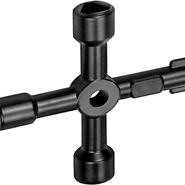 Multifunktionel skruenøgle, 4 i 1 multifunktionel krydsnøgle, til gaskølerfittings