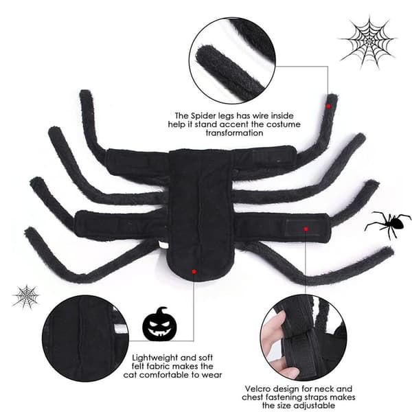 Hunde Halloween Kostumer - Edderkop Kostume til Halloween Fest, til Style 2