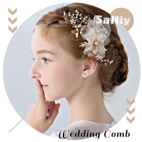 Krystall bryllup hodeplagg gull prinsesse pannebånd Pearl brude hår Vine Tiara KLB