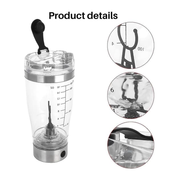 450 ml elektrisk proteinshaker - USB-laddningsbar, smart mixer KLB