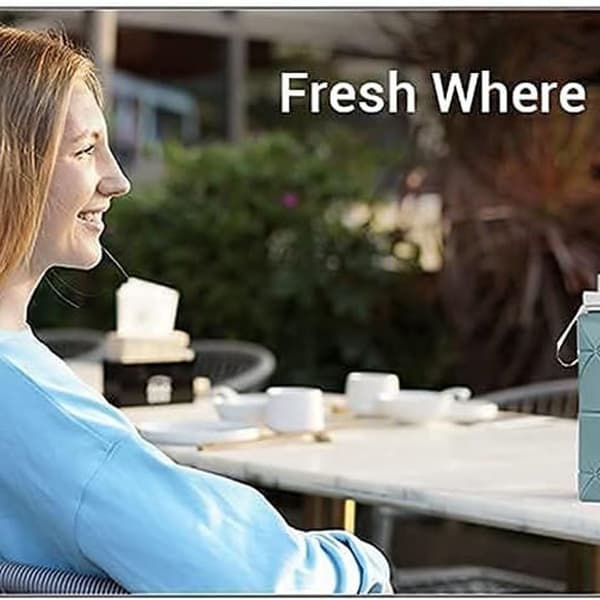 Speciellt utformade hopfällbara vattenflaskor 2-pack BPA-fria gröna + grå KLB