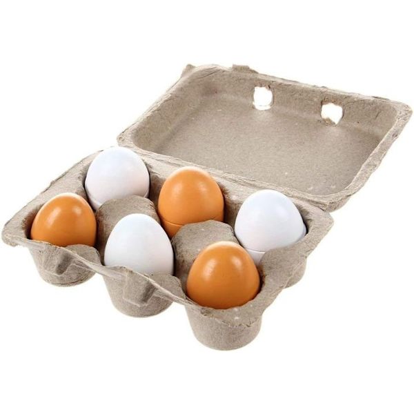 Goodplan Träleksägg för barn förskoleutbildning - 6 st/set Trä