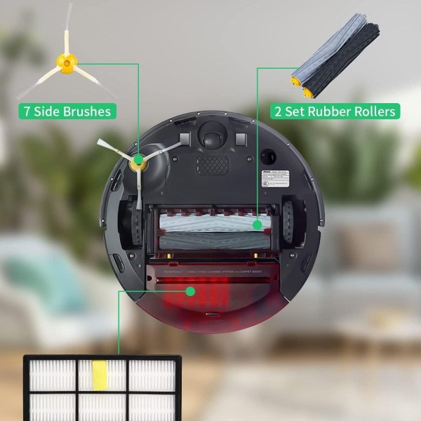 Tilbehørssett for iRobot Roomba 800 900-serien â€“ Børster, filtre, sidebørster