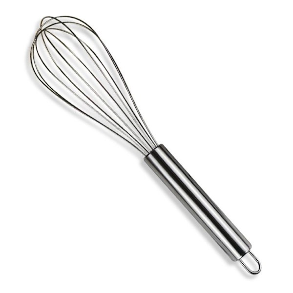 24cm rustfrit stål 8-tråds piskeris, sølv