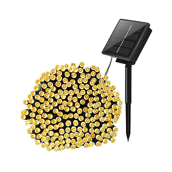 Solcellslampor utomhus, 11,5M 100 LED varmvit, 8 lägen varmvit KLB