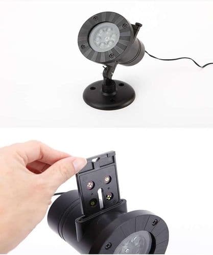 LED projektionslampe, LED projektorlampe med 12 effekter
