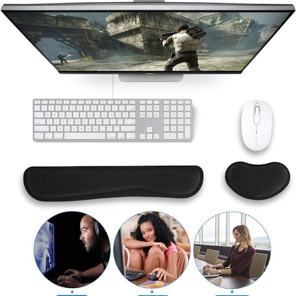 Håndledsstøtte til tastatur og håndledsstøtte til mus til gaming