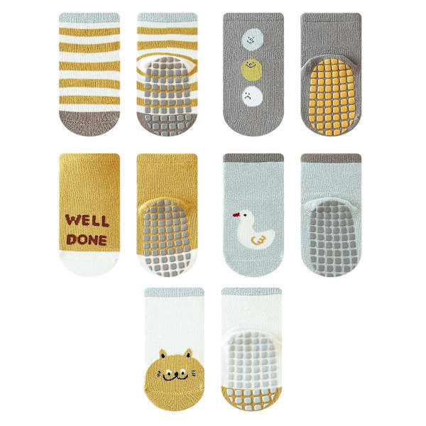 Pairs Baby Non-Slip Socks, Toddler Socks with Handles Kids Cr S KLB