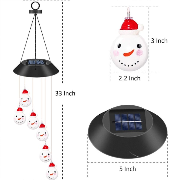 Jul Solcells Vindklocka Utomhusljus Solcells KLB