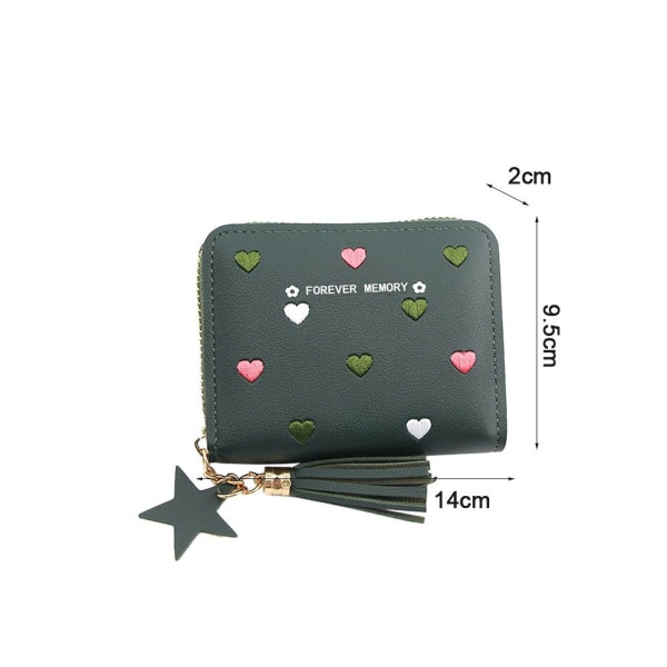 Women's Short Multifunctional Foldable Wallet Green