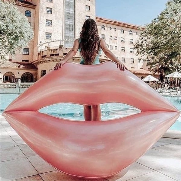 Lady of Luck Lip Buoy, gigantisk uppblåsbar lip float vatten och strandleksak för