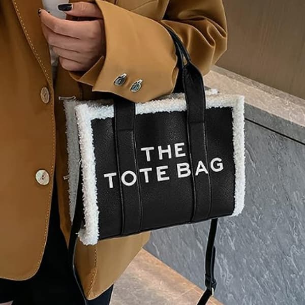 Shopper til kvinder, PU læder shopper med sort KLB