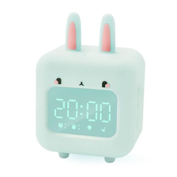 C2106 Naughty Rabbit Music Smart Vækkeur til børn (grøn)