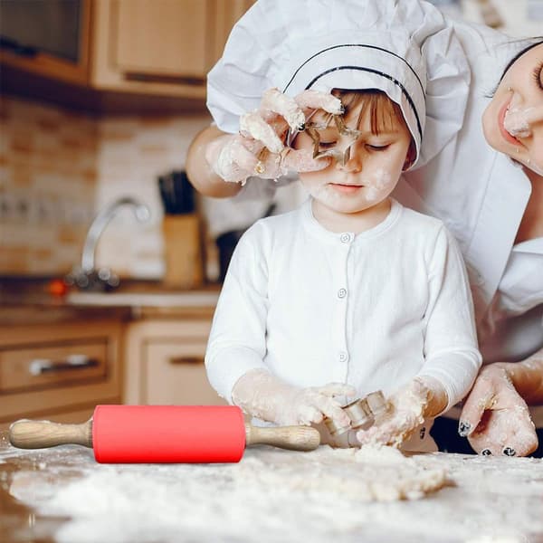 Silikonkjevle for baking - Non-stick treoverflate, rød KLB
