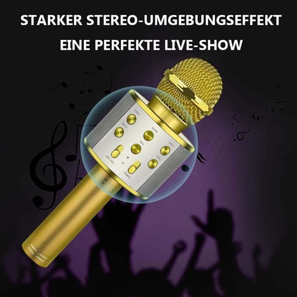 Karaokemikrofon, karaoke mikrofon for voksne Bluetooth KLB