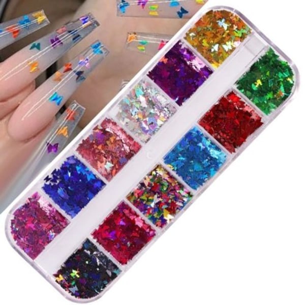 2kpl Nail Butterfly Laser Symphony Sequins-08