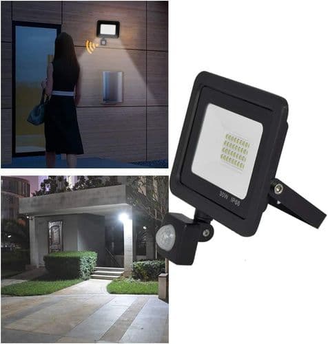 Rörelsesensor LED-strålkastare 50W Utomhusstrålkastare 220V Vattentät Led
