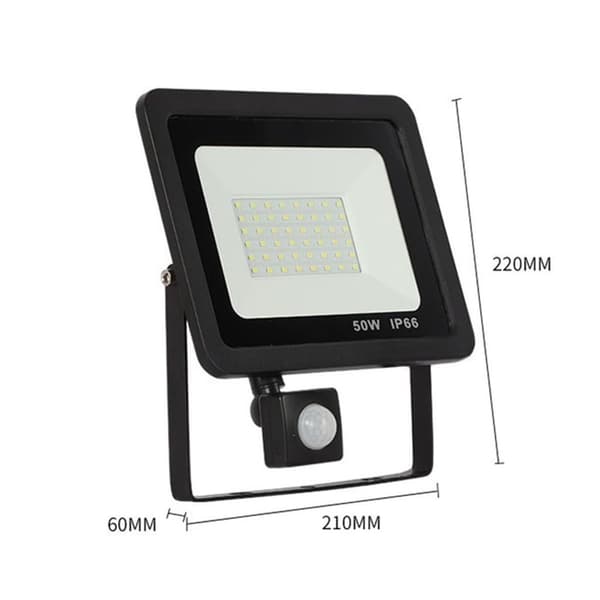 Rörelsedetektor LED-belysning 50W Utomhusbelysning 220V Vattentät Led KLB
