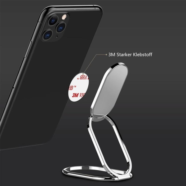 Mobiltelefon ringholder fingerholder 360° roterende ultratynd ringholder