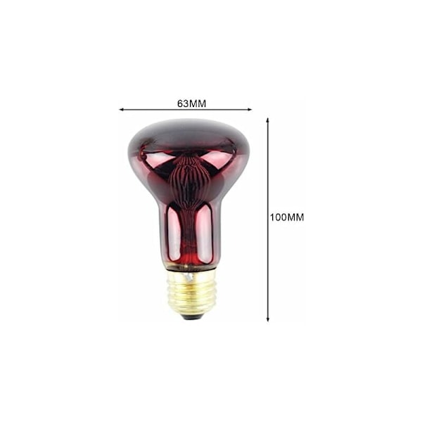 R63 Infrarød pære 40W Spot Light Pontoon Varmelampe KLB