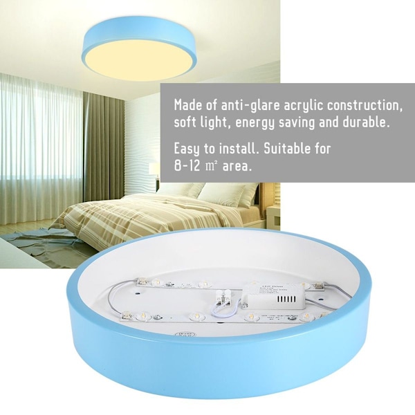 Moderne super tynde runde akryl LED loftslampe til KLB