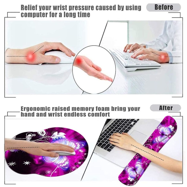 Ergonomisk musematte for smertelindring, håndleddstøtte for style4