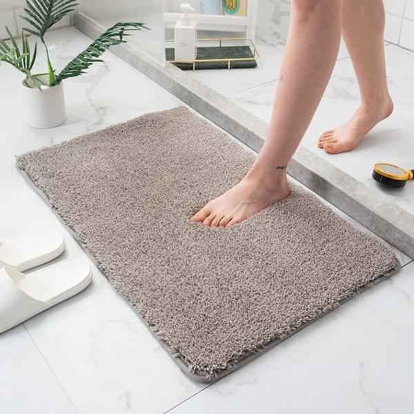 Laavakivituhkan pituinen villainen kylpymatto, liukumaton kylpymatto, imukykyinen kylpymatto, 40 × 60 cm [paksunnettu villan korkeus 3 cm] nopeasti kuivuva kylpymatto,