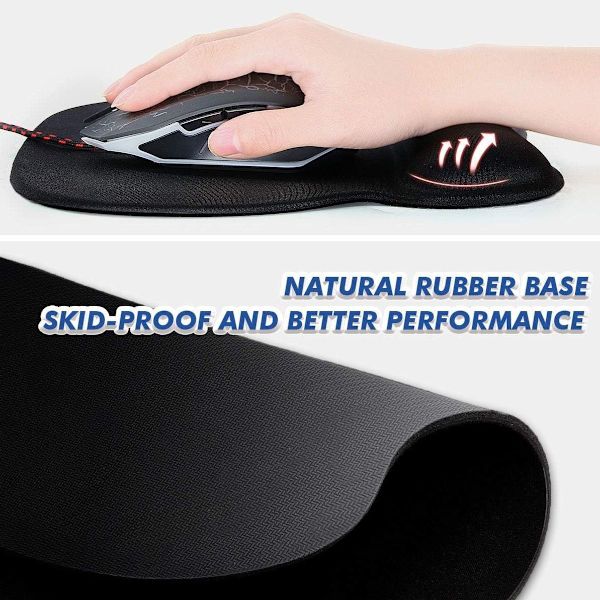 Ergonomisk musmatta med handledsstöd, premium minnesskum 2