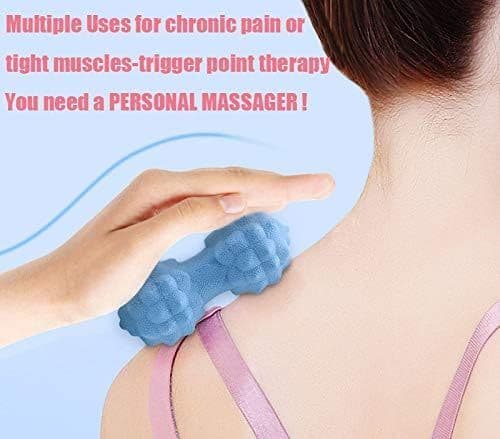 Pindsvin bold sæt, læder bold massage, massage bold, håndmassage, rullende massage, omkring blå